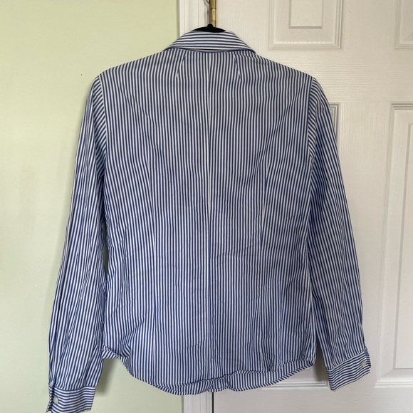 SOCAPRI Blue & White Stripe Button Down Shirt Size 40 (4-6 US) Italian Resort - Picture 5 of 5